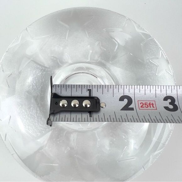 Orrefors Sweden Stars Crystal Candle Holder 5.5" Diameter - Picture 8 of 8